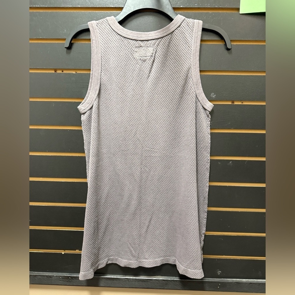 Current/Elliott The Muscle Tee Castle Gray Mesh Tank Size 1 - Picture 3 of 4